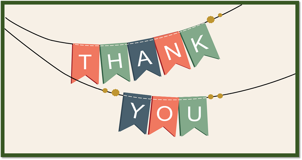 Thanks for reading!!