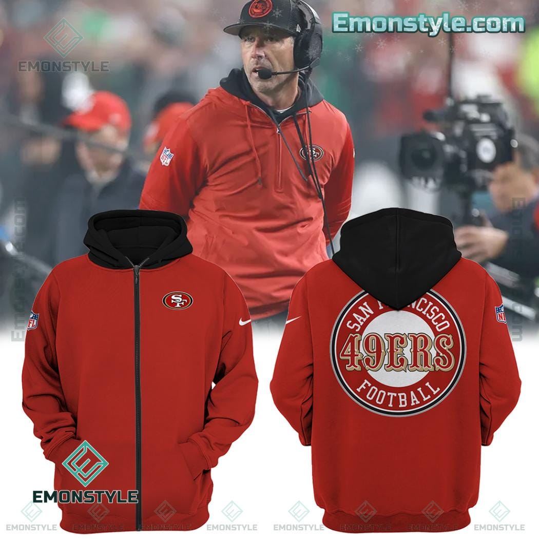 Coach Kyle Shanahan San Francisco 49ers Outfit Hooded Sweatshirt