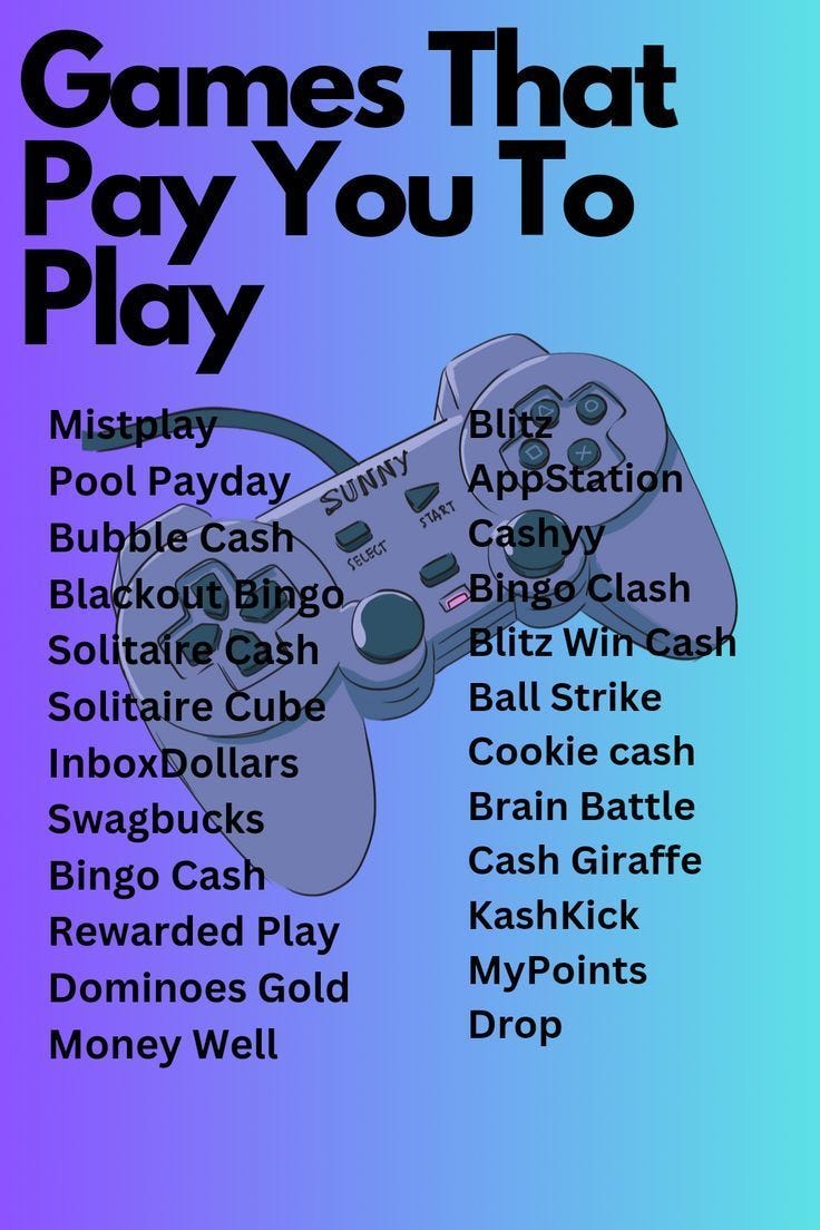 List of all games that pay you to play