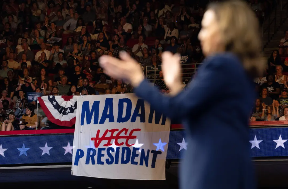 Harris, in Philadelphia on Aug. 6, quickly galvanized the Democratic baseErin Schaff — The New York Times/Redux