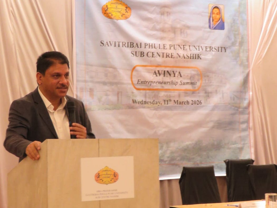 Renowned Startup India Mentor, Founder CEng. Shreekant Patil Ignites Atmanirbhar Visions at Avinya Entrepreneurship Summit 2026, Nashik host by SPPU Sub Centre Nashik.