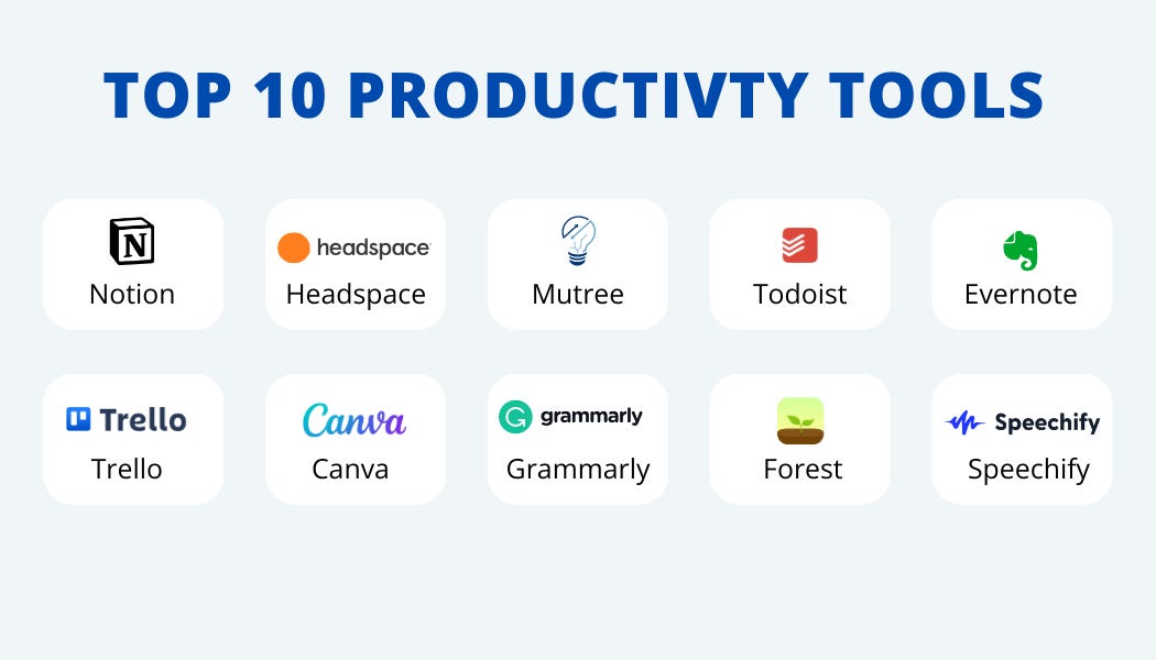 Supercharge Your Productivity: 10 Essential Tools To Boost Efficiency ...