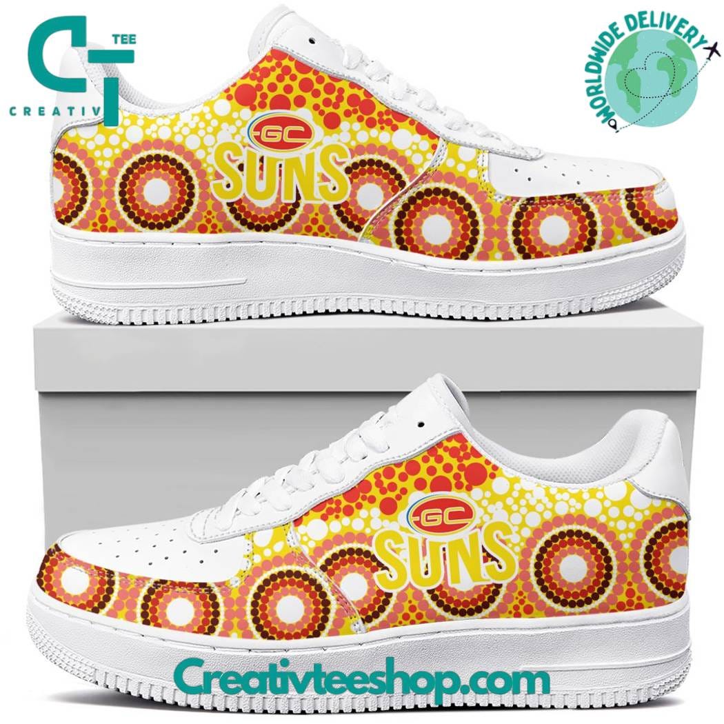 AFL Gold Coast Suns Special Indigenous Design Air Force 1 Sneaker | by ...