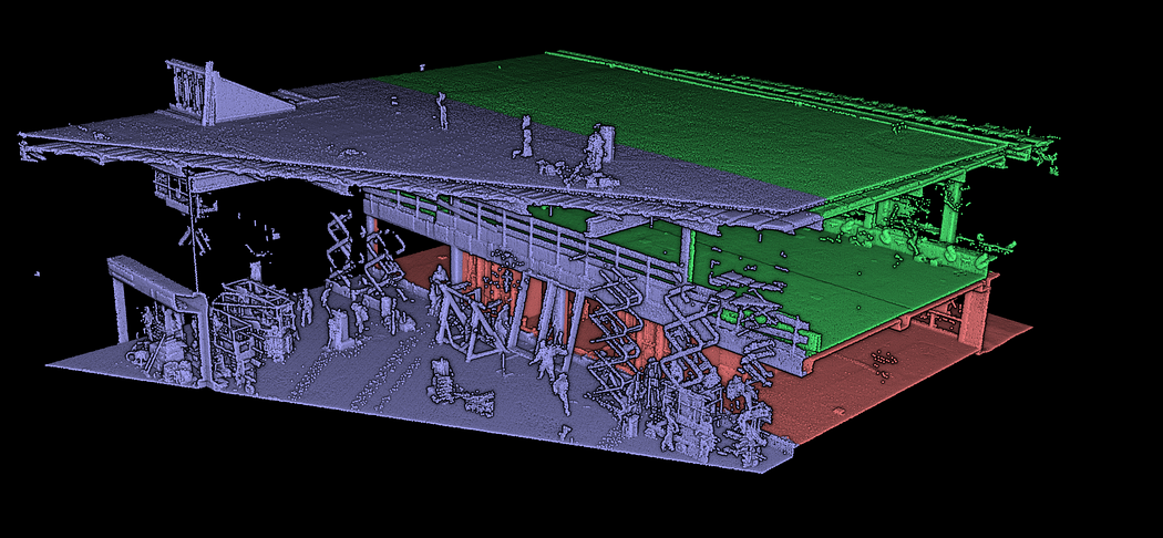 The 3D Point Cloud parts of the ITC Dataset used. © F. Poux