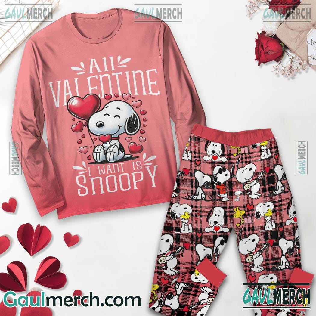 Men's Peanuts Snoopy Love Pajama Pants - Red S