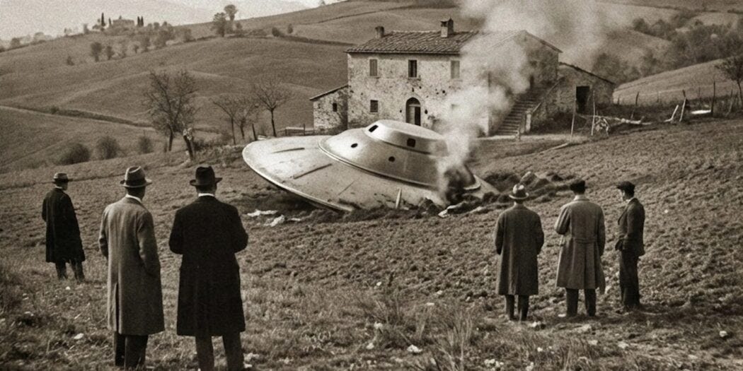 Recovery of the 1933 Magenta, Italy UFO crash-retrieval by the OSS following the Liberation of Rome