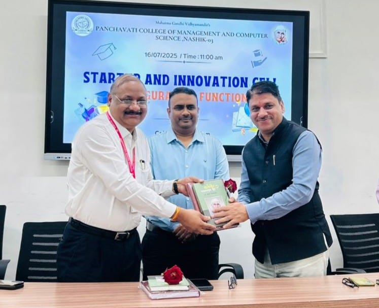 Shreekant Patil Startup India Mentor at PCMCS College, Nashik Felicitation.