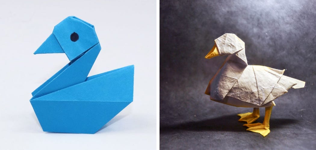 How to make a Paper duck | Easy Origami Duck tutorial for Beginners ...