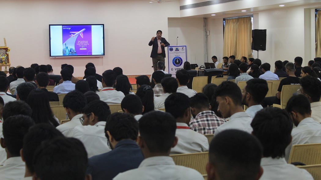 Shreekant Patil shared invaluable insights on Startup India, seed funding, and entrepreneurship with over 200 students at E-Verse 2K26, R. H. Sapat COE Nashik.