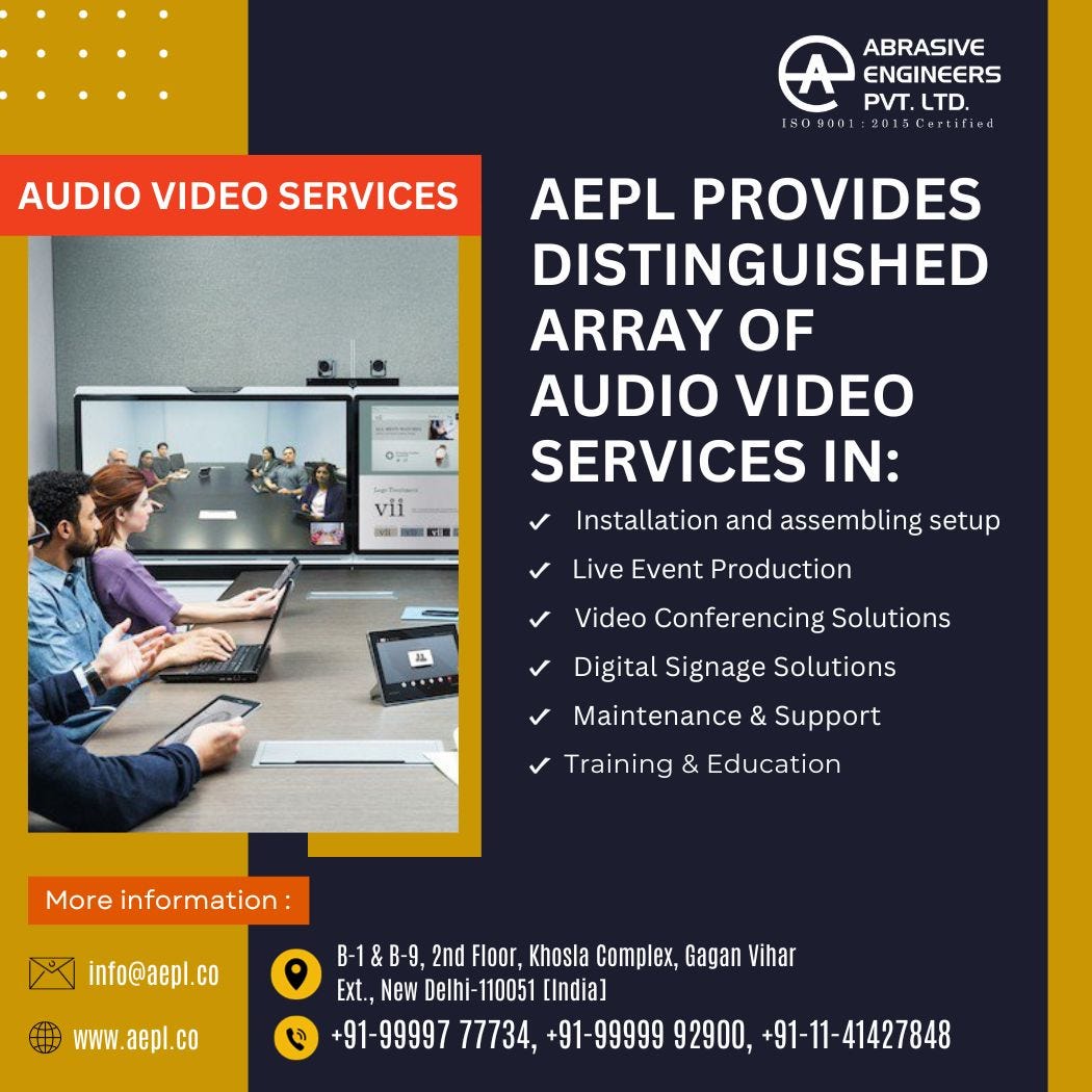 Audiovisual (AV) solutions by AEPL by Abrasive Engineers pvt ltd