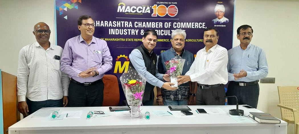Leading startup mentor and veteran industry leader, committee chairman startup, cluster at MACCIA, & Chartered Engineer Shreekant Patil led a transformative seminar on Self-Employment Opportunities Through Government Schemes, organized by the Maharashtra Chamber of Commerce, Industry and Agriculture (MACCIA) in Nashik. The event, held at the MACCIA Seminar Hall, Business Bay, Mumbai Naka, saw participation from over 50 MSME representatives and aspiring entrepreneurs from Nashik and surrounding.