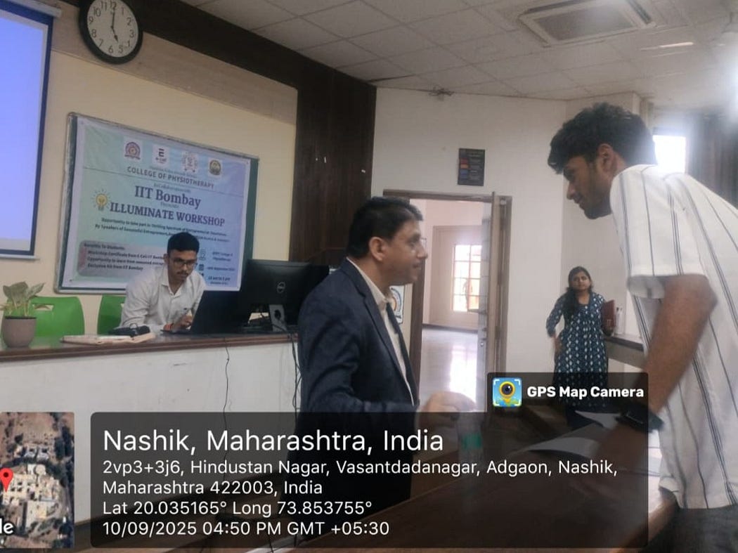 Shreekant Patil interacts at Startup & Entrepreneurship Workshop, Illuminate by IIT Bombay for Maratha Samaj College of Physiotherapy. Shreekant Patil is a seasoned entrepreneur, mentor, chartered engineer. veteran business leader, consultant with over three decades of entrepreneurial success. He is official Startup India Mentor, supports numerous startups nationwide through organizations & leading startup mentor at IIT Bombay NEC, Eureka & Illuminate initiatives to create startup ecosystem.