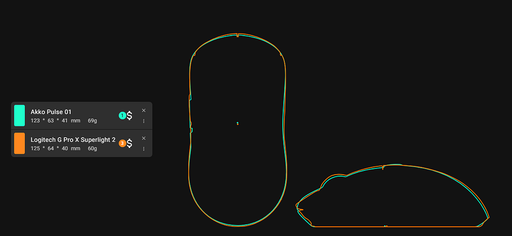 Akko Pulse01 Gaming Mouse Comparison - Airman 4
