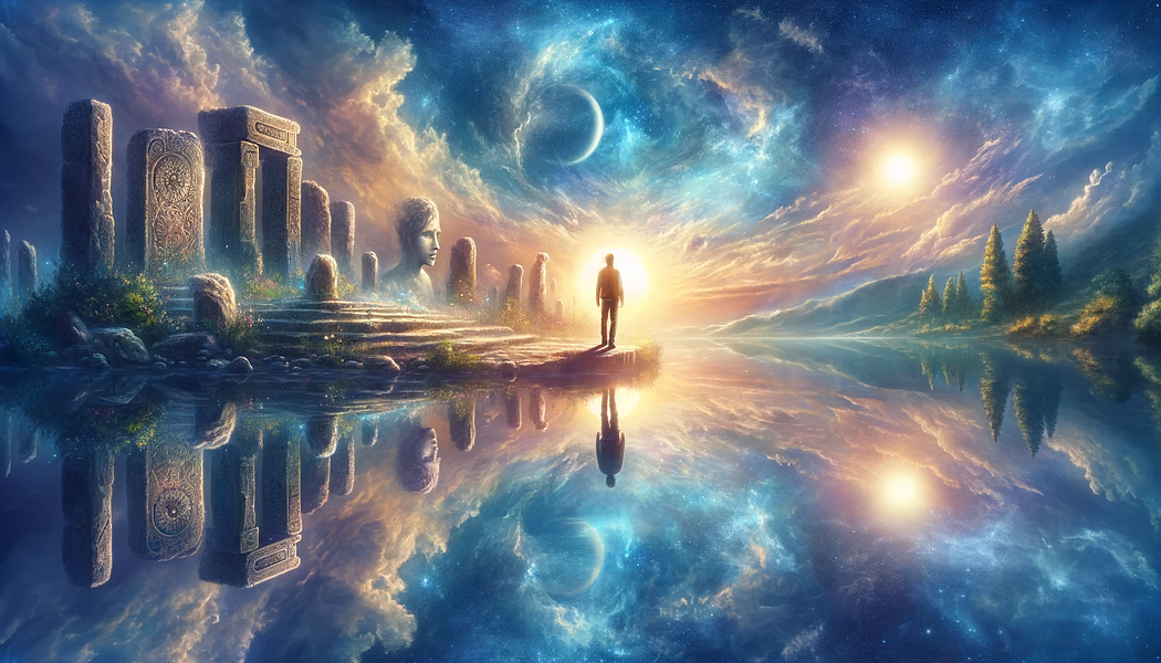 Surreal cosmic landscape.