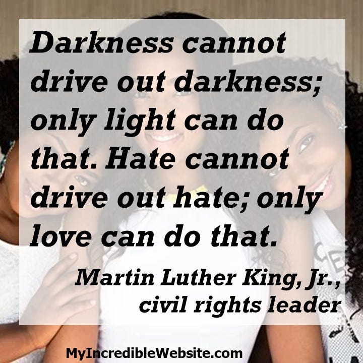 Martin Luther King, Jr. on Love vs. Hate