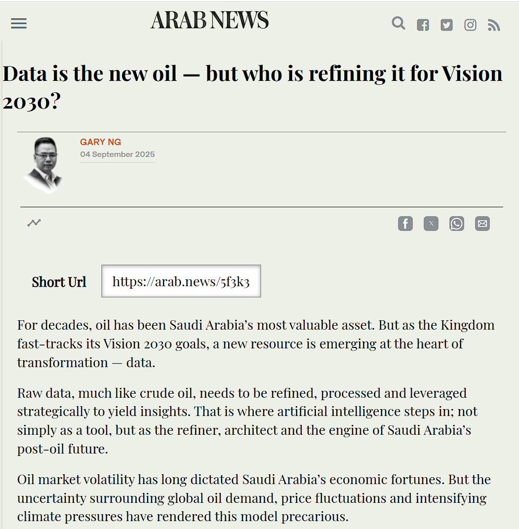 Data is the new oil — but who is refining it for Vision 2030?