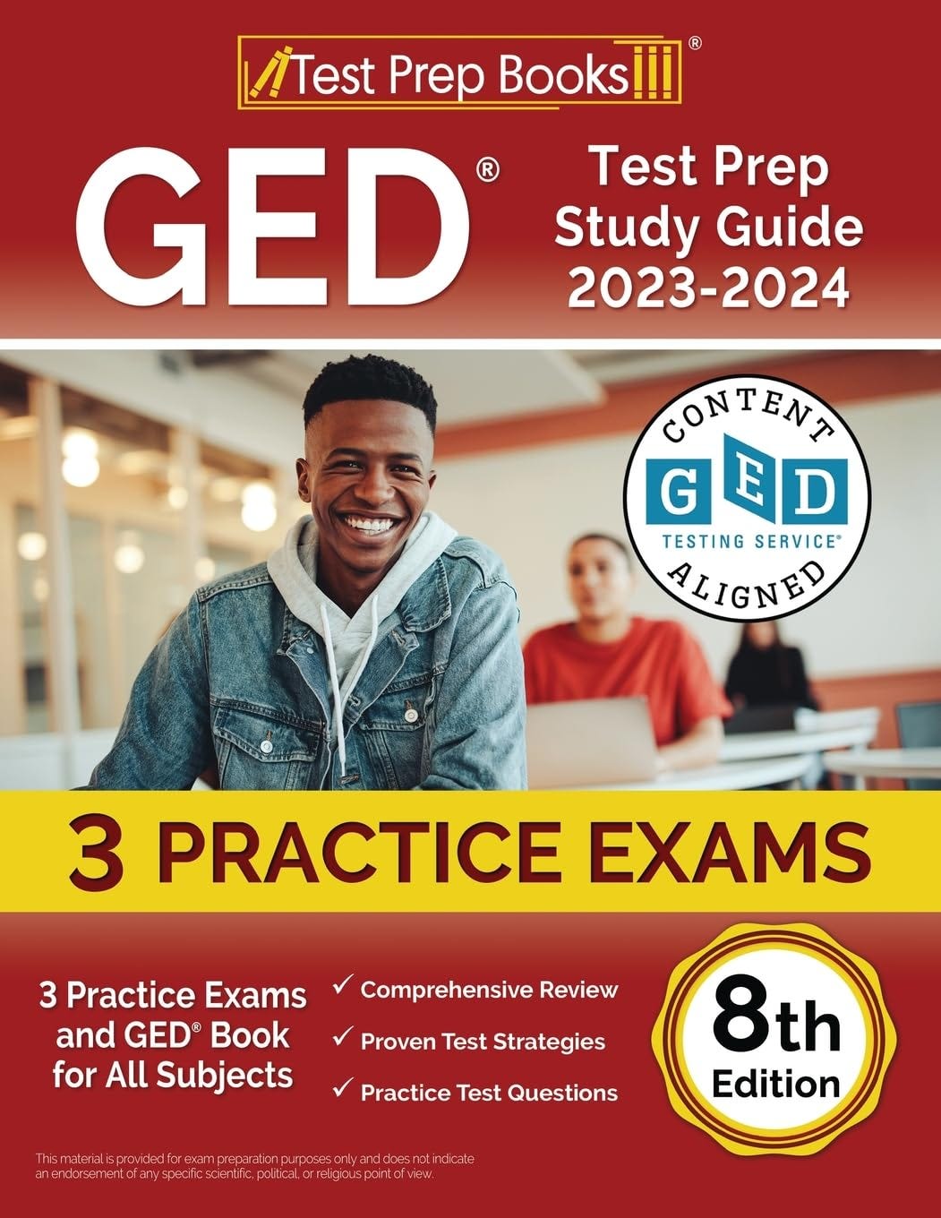 [PDF][BEST]} GED Test Prep Study Guide 20232024 3 Practice Exams and