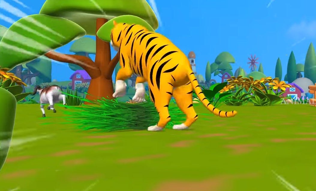 Tiger vs Mammoth Attack — ‘Color Animals’ | Tiger Elephant | Farm ...