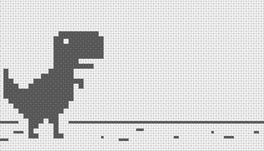 Chrome dino pixel art
