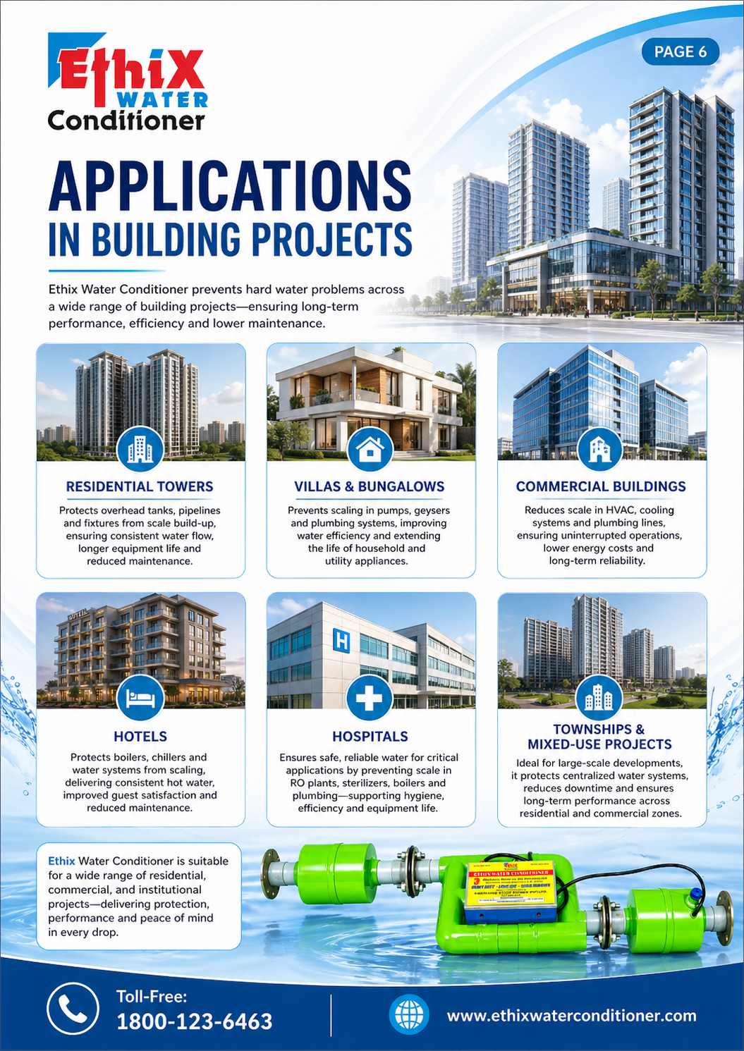 Applications of Ethix Water Softener in Building Projects