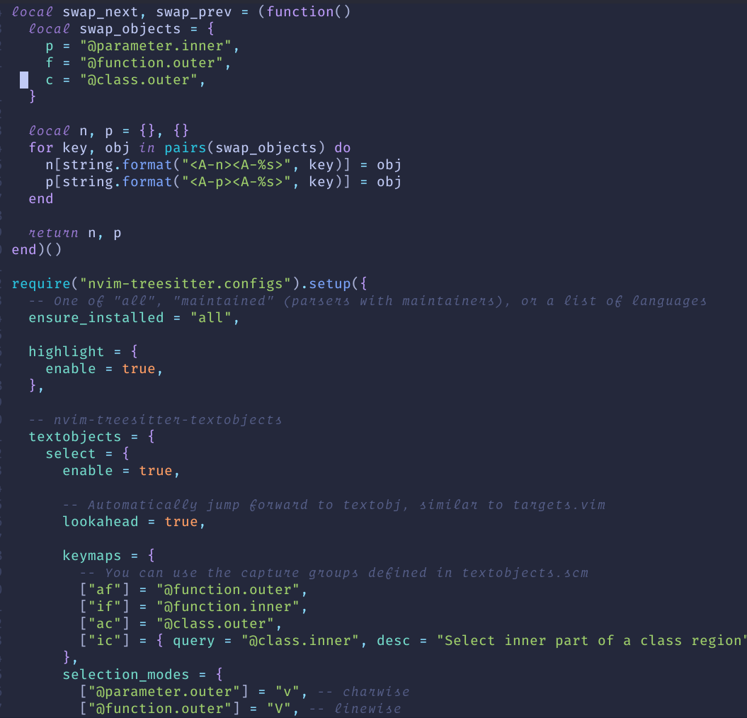 Neovim 101 —Treesitter Usage. Practical usage of Neovim Treesitter