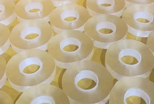 5 Rolls Solid Color Double-Sided Tape, Transparent Diy