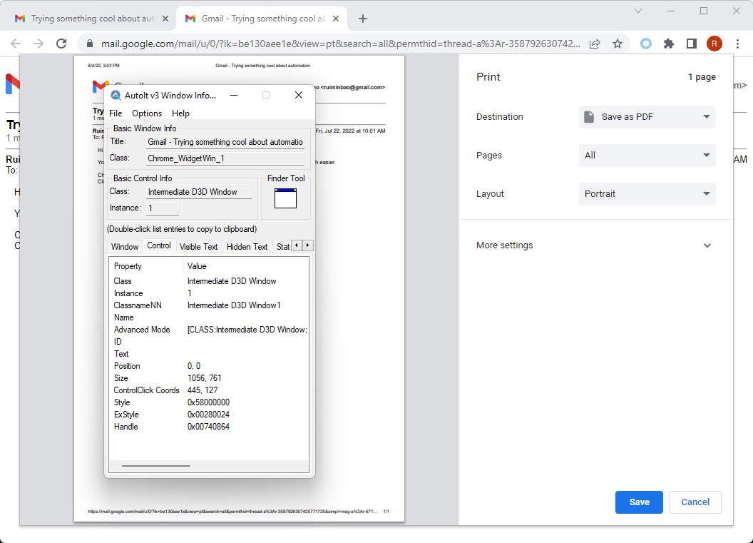 Automate Print-dialog on the Web. Automating a web ERP system