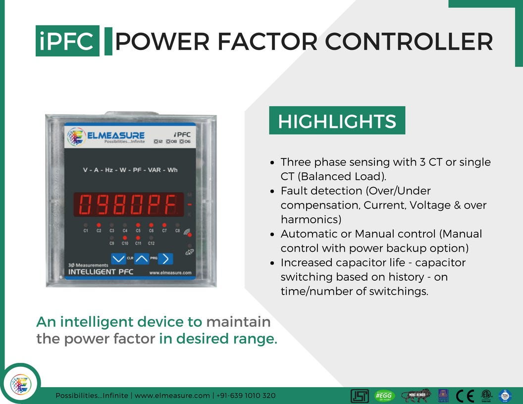 Intelligent Power Factor Controller Ipfc By Elmeasure India Pvt