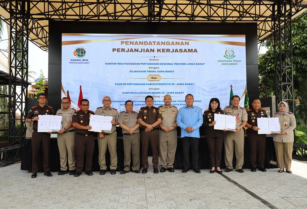 Penandatanganan Kerja Sama BPN Jabar dan Kejati Jabar Bidang Agraria dan Tata Ruang