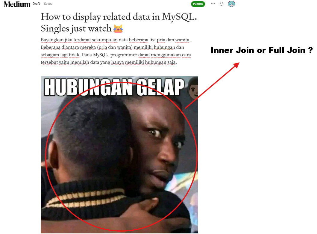 How to display related data in MySQL. Singles just watch😹