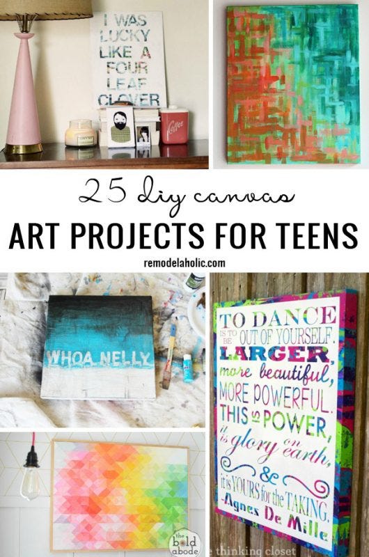 25 DIY Canvas Art Projects for Teens