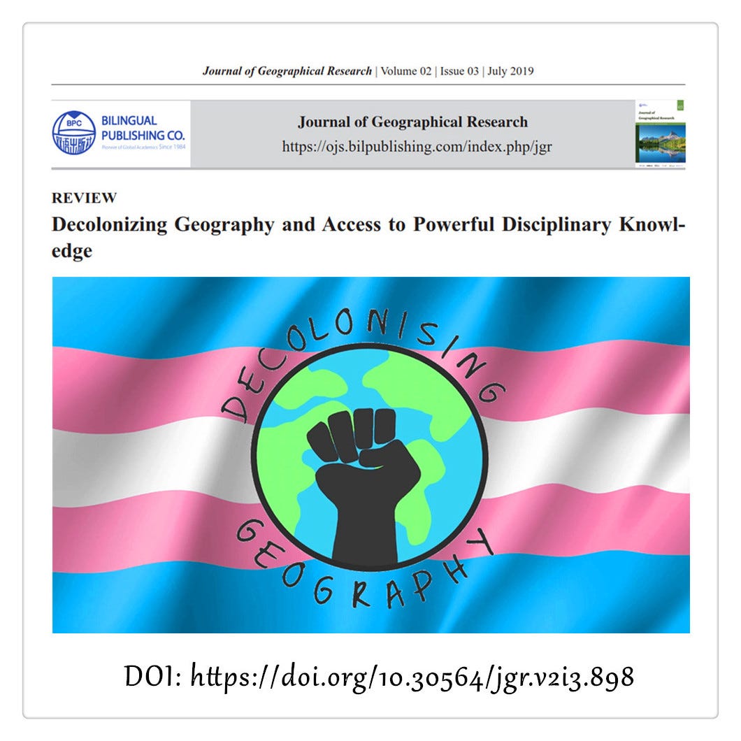 Decolonizing Geography and Access to Powerful Disciplinary Knowledge