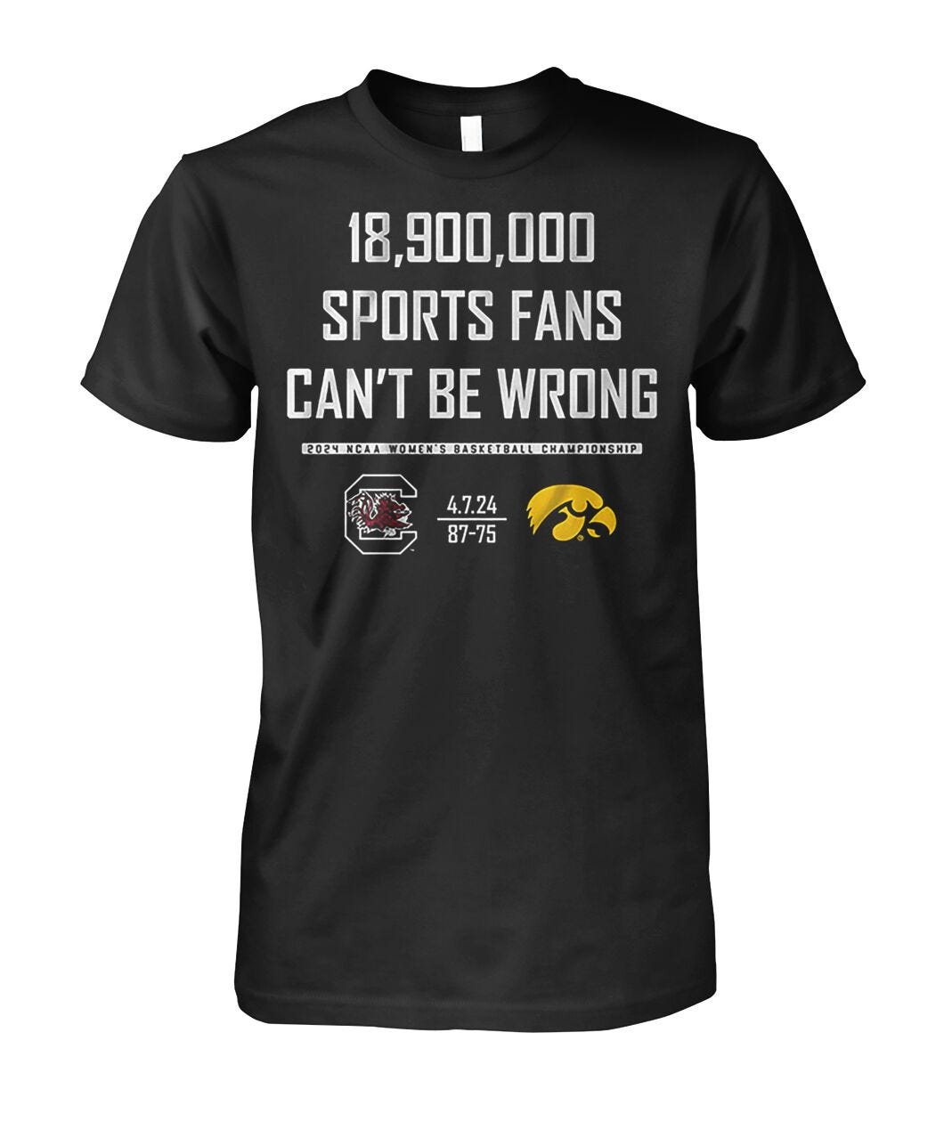 18,900,000 Sports Fans Can't Be Wrong Shirt