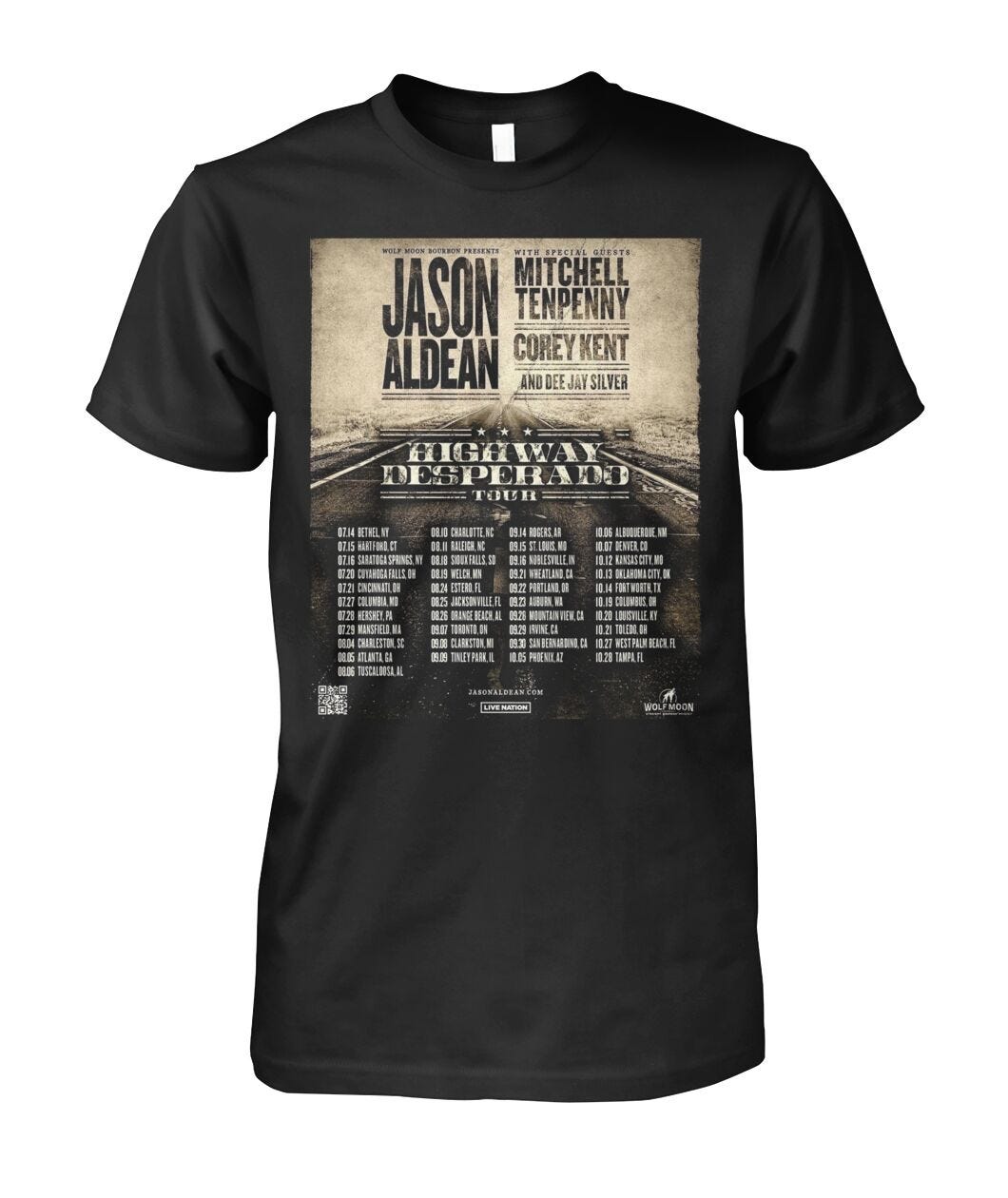 Jason Aldean Highway Desperado Tour 2025 Shirt Medium