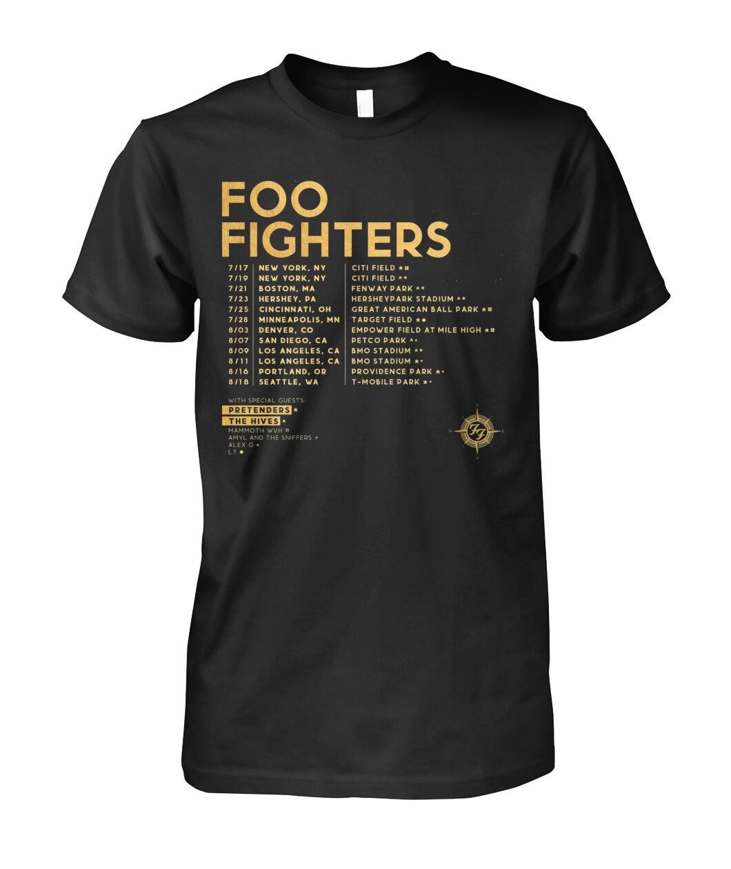 Foo Fighters US Tour 2024 Shirt Medium