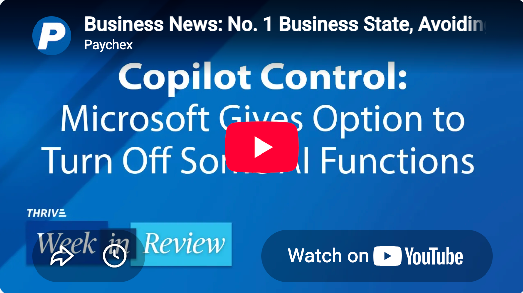 Top States for Business, a Social Security Surprise, Taking Wheel from Copilot