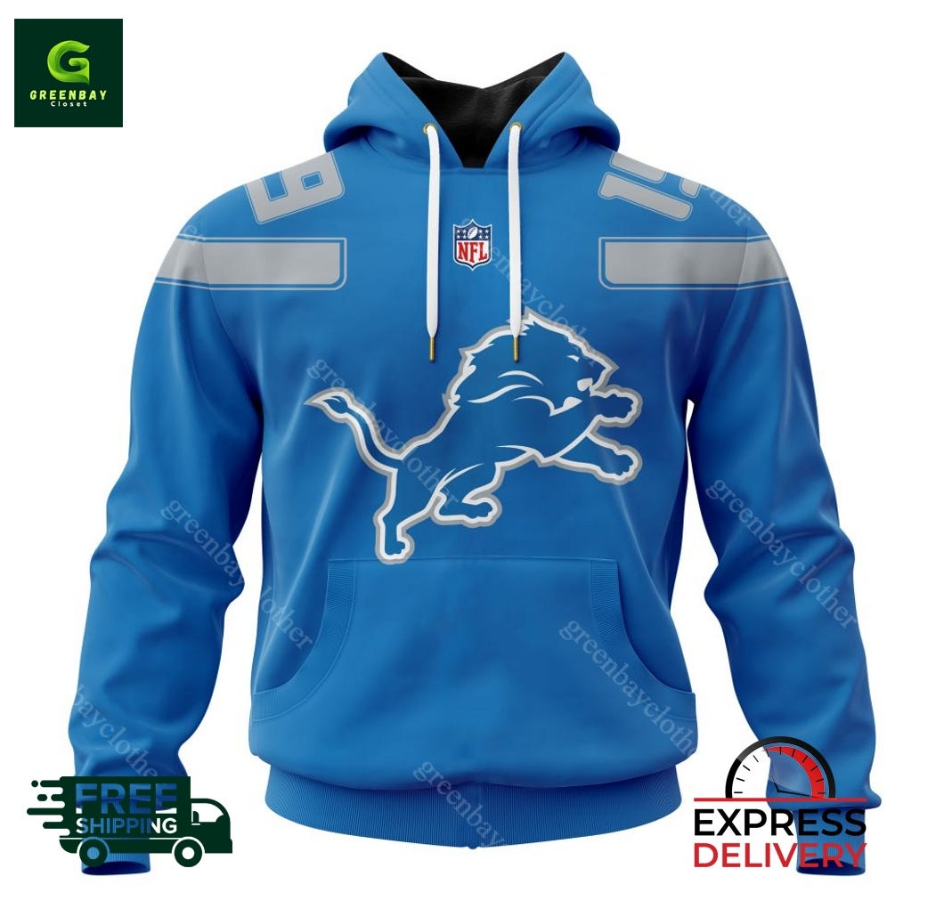 Detroit Lions Season 24-25 Personalized Hoodie Support Your Team with ...