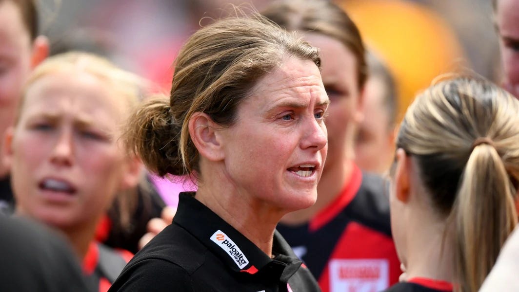 Essendon AFLW coach Natalie Wood — Photo: Getty Images