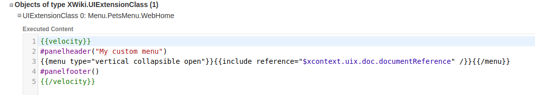 Change the panel header.