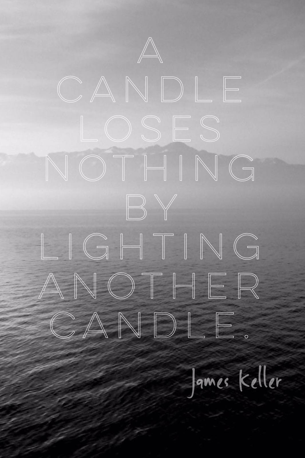 A Candle Loses Nothing by Lighting Another Candle by True and Noble