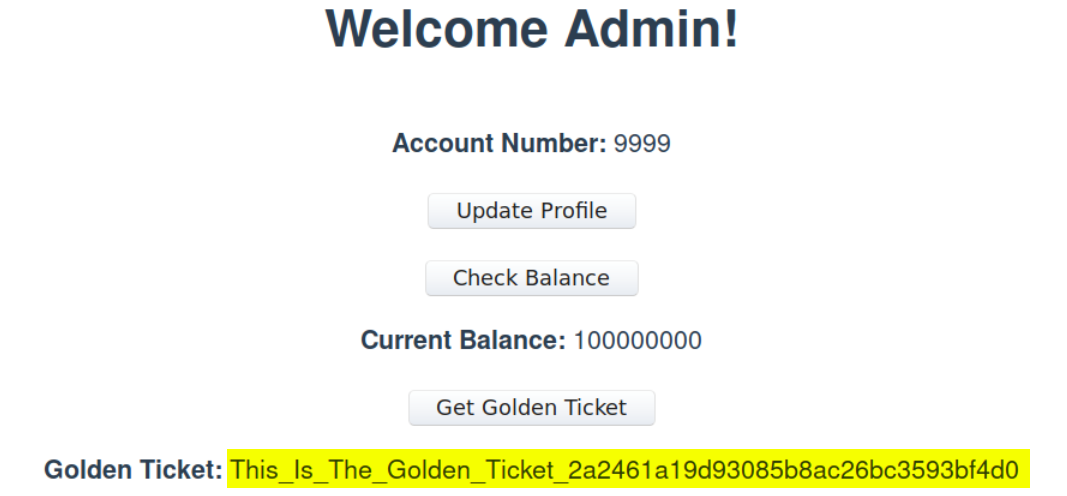 Awesome! We have got the Golden Ticket :)