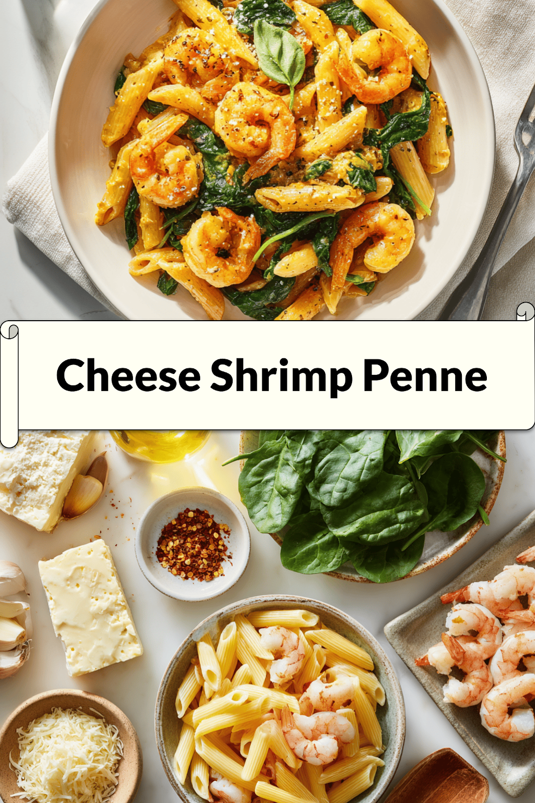 Easy Creamy Shrimp Penne Dinner