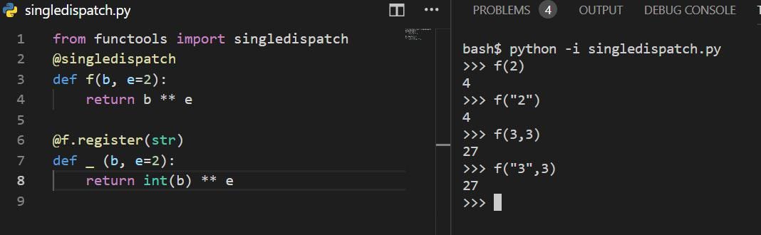 Function Overloading with singledispatch — Chapter 14: Dynamic ...