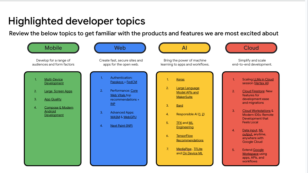 Google IO Extended 2023 Event, Updates and Ressources by Grace Gong