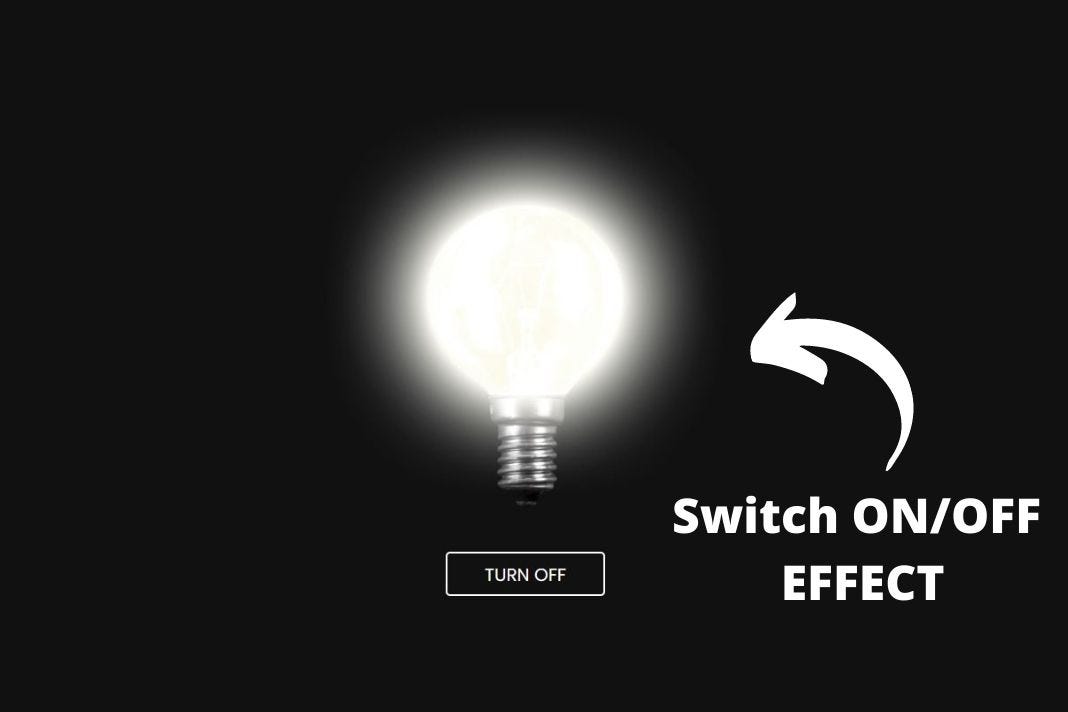 How To Create A Glowing Bulb Effect With Switch ON/OFF using only HTML ...