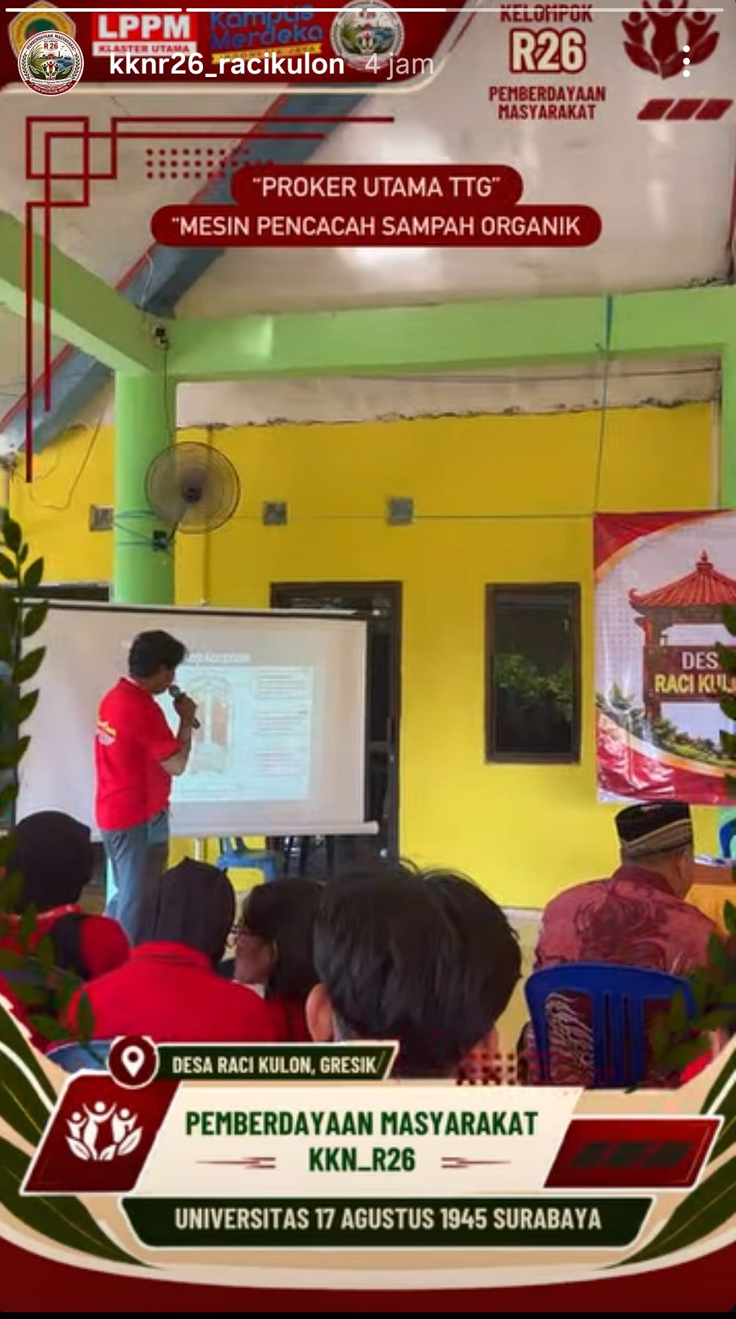 KKN Untag Raci Kulon Empowering Community melalui Inovasi Mesin Pencacah Sampah Organik