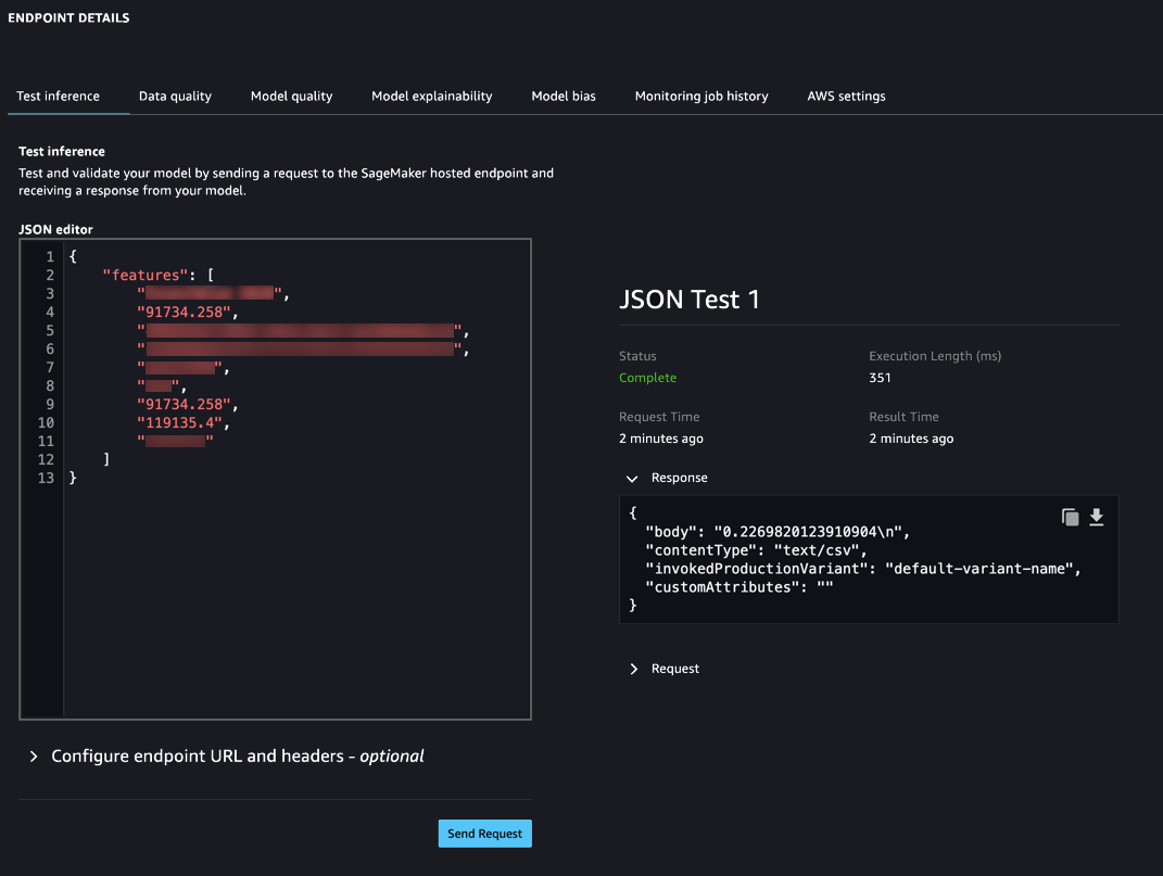 Sagemaker’s Endpoint Test Inference by Charles McGuinness Medium