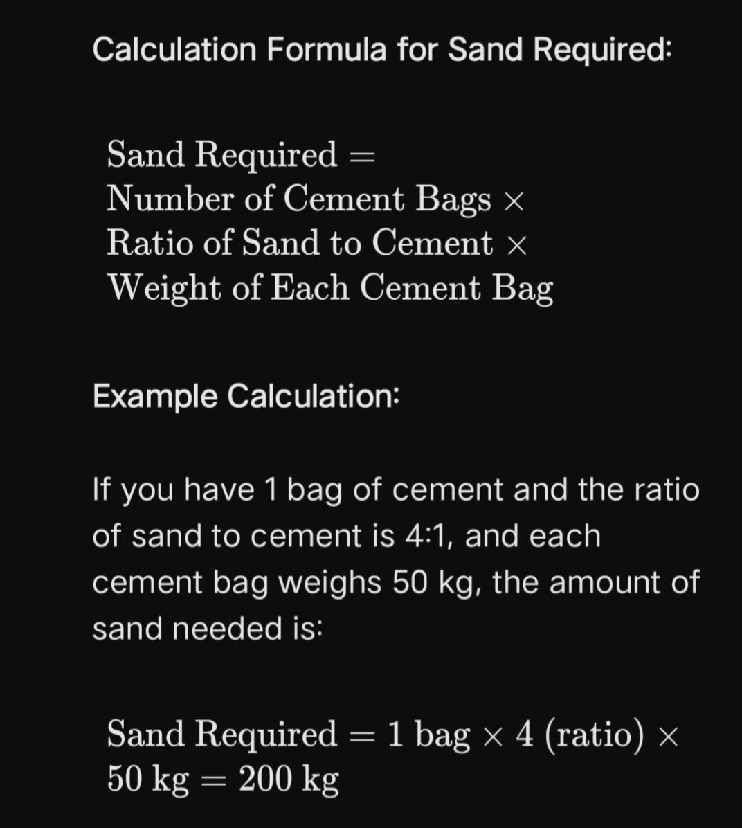 How Much Sand Must Be Used for a Bag of Cement? | by SAMSON 