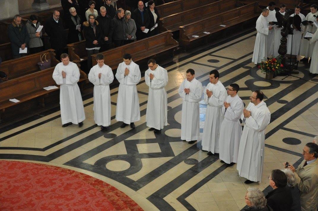 Fr Dominique’s ordination as a priest in Rennes Cathedral in 2015