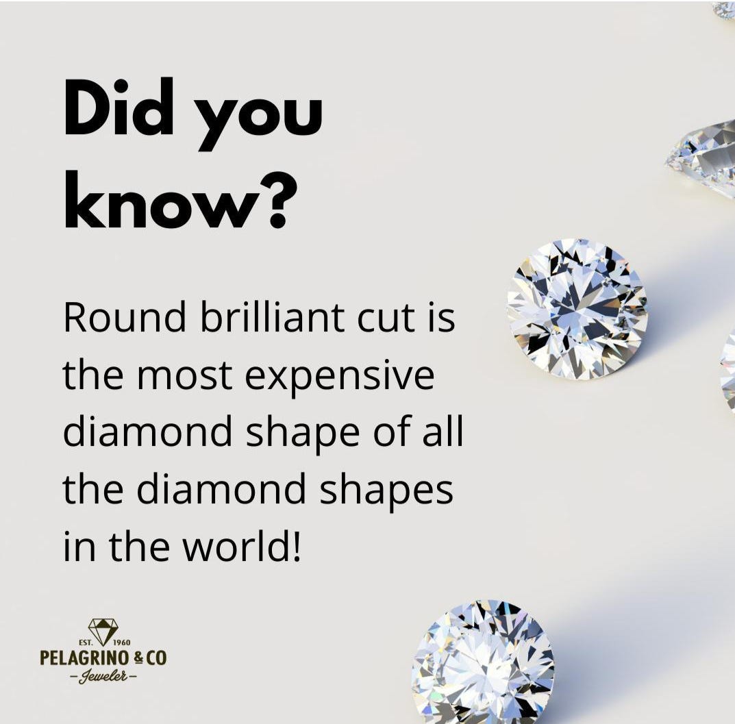 Round Brilliant Cut Is The Most Expensive Diamond Shape Pelagrino